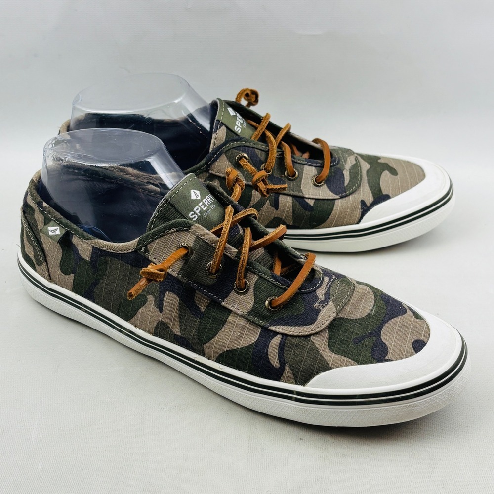 Sperry Top-Sider Camo Lounge 2 Slip On Sneaker Womens 10 Camouflage Leather Lace